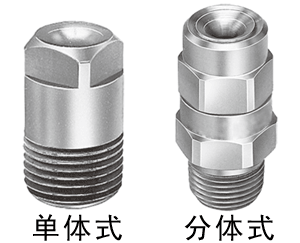 單體式實(shí)心錐噴嘴與雙體式實(shí)心錐噴嘴